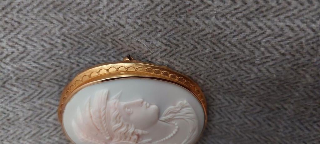 Camee hanger broche, Ophalen of Verzenden, Zo goed als nieuw, 17 tot 18, Dame