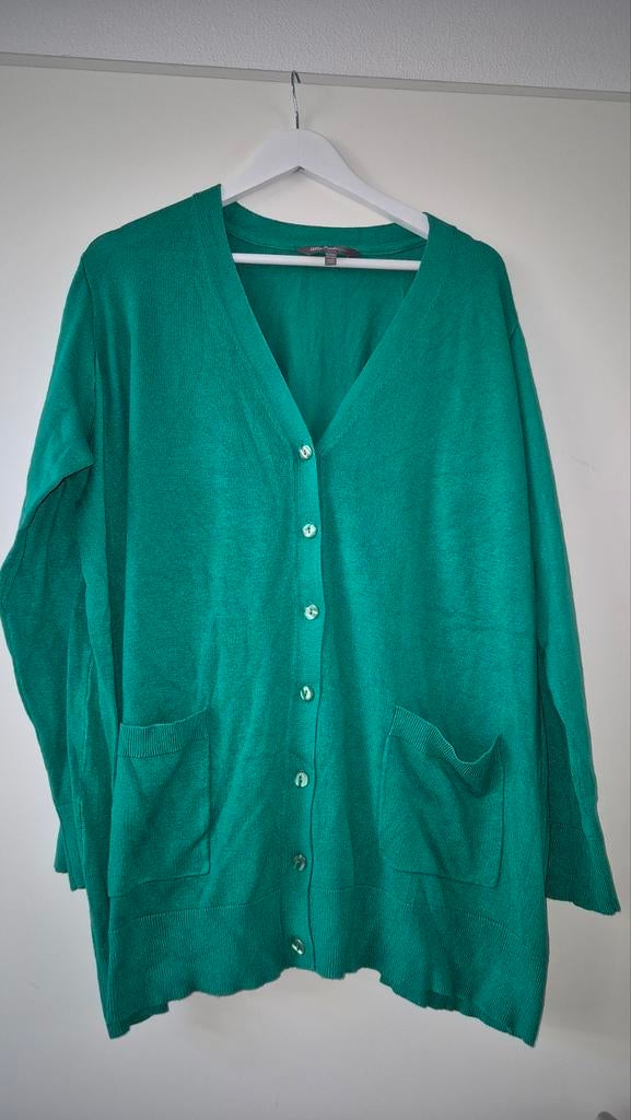 Groen vest viscose/acryl maat 52, Ulla Popken, Maat 46/48 (XL) of groter, Ulla Popken, Ophalen of Verzenden, Zo goed als nieuw