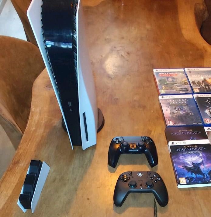 PS5 PlayStation 5 Disc Editie Compleet Pakket met 7 Spellen, Online, Virtual Reality, Ophalen of Verzenden, Zo goed als nieuw