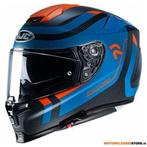 HJC Motorhelm , RPHA 70 carbon Reple, Blauw-Oranje, Motoren, Ophalen of Verzenden, Nieuw met kaartje