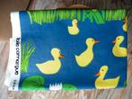 Vintage retro kinderstof kinderprint eendjes NIEUW jaren 70, Blauw, 120 cm of meer, Nieuw, Ophalen of Verzenden