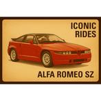 Alfa Romeo SZ bord - aluminium, Verzenden, Nieuw, Reclamebord