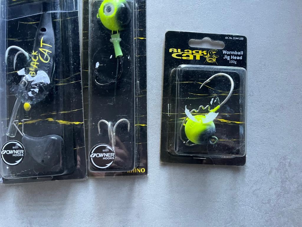 adv 438 / NIEUW mixset diverse BIG GAME visspullen BLACK CAT, Ophalen of Verzenden, Nieuw, Overige typen