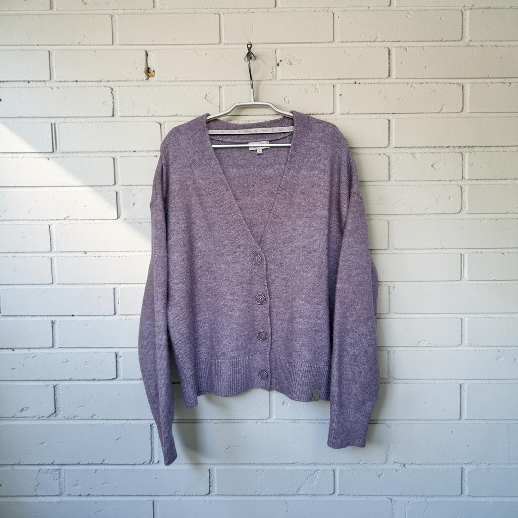 Zusss Vest Maat L Lila Paars Gebreid Wol Oversized, Z, Z, Paars, Maat 42/44 (L)