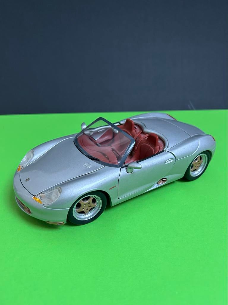 Modelauto 1:18 Porsche Boxster 1996 Maisto - Zilver, Ophalen of Verzenden, Gebruikt, Auto, Maisto