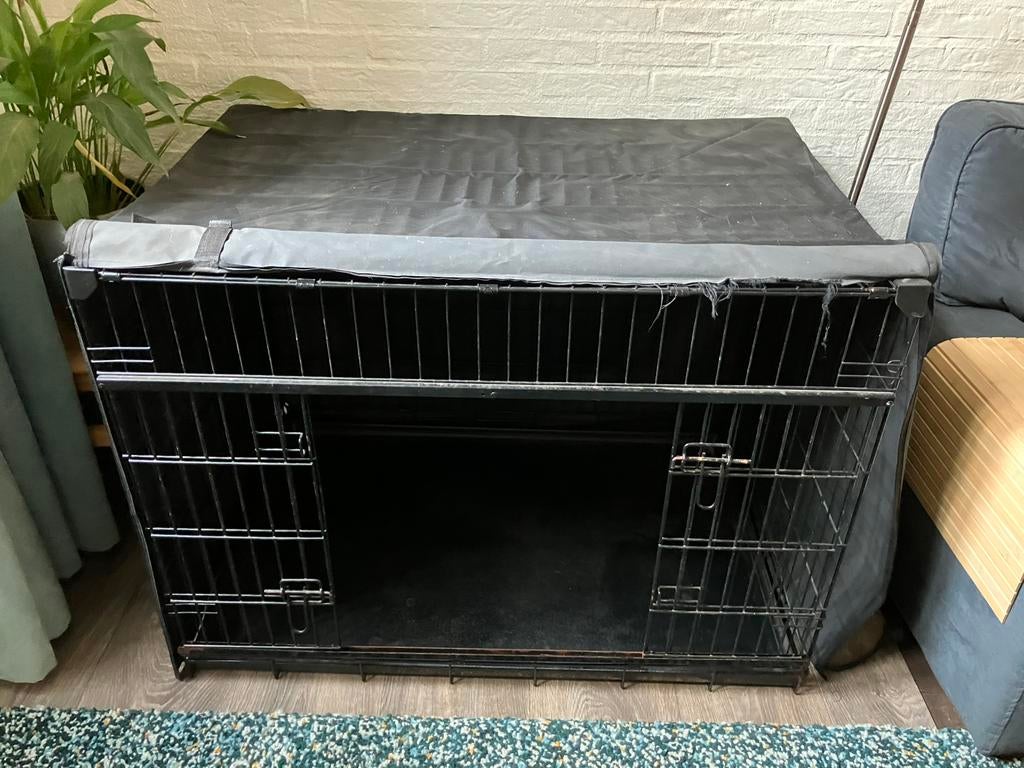 Grote hondenbench met hoes, Dieren en Toebehoren, Hondenhokken, Gebruikt, 65 tot 100 cm, 75 tot 110 cm, Ophalen