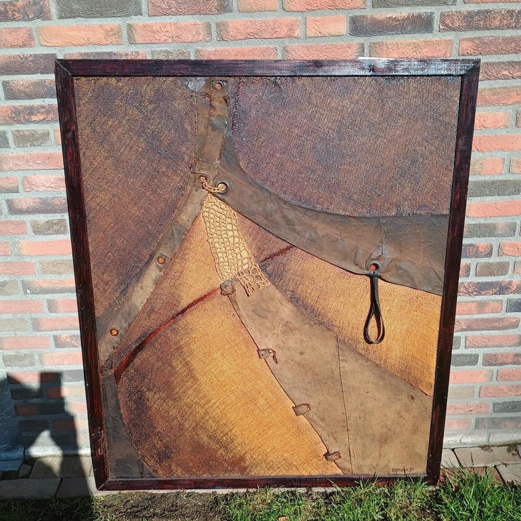 Textiel kunstform ,maat 107*128cm, Ophalen