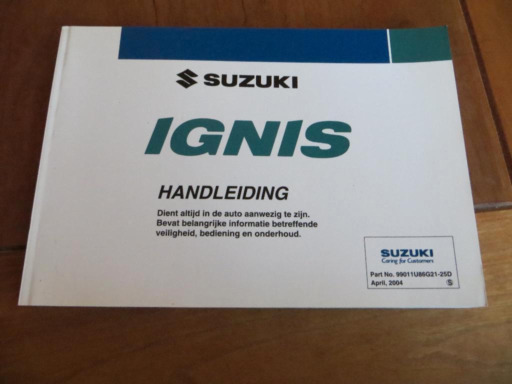 Instructieboek Suzuki Ignis 2004, 2005, Ophalen of Verzenden