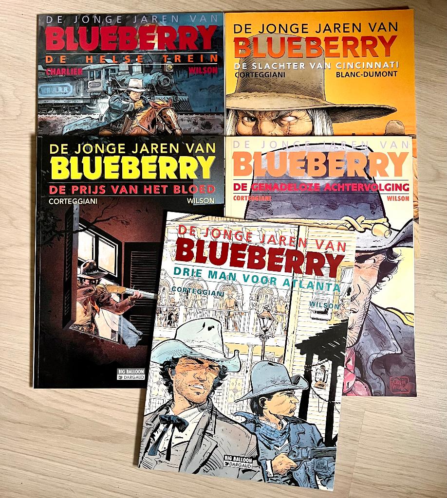 5x De Jonge Jaren van Blueberry, Boeken, Stripboeken, Meerdere stripboeken, Ophalen of Verzenden, Zo goed als nieuw, Jean Giraud