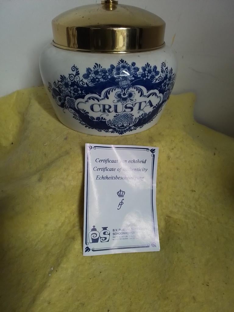 9597) mooie oude tabakspot  doorsnede 16cm met certificaat, Ophalen of Verzenden