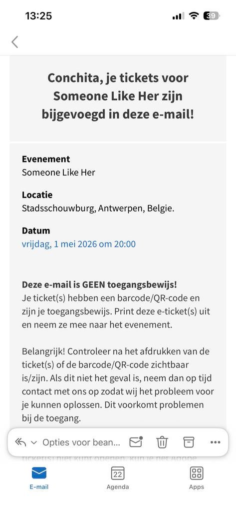 Tickets Adele tribute band.  Antwerpen 1mei, Twee personen