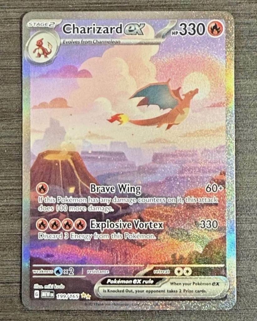 Charizard ex, Hobby en Vrije tijd, Verzamelkaartspellen | Pokémon, Ophalen of Verzenden, Zo goed als nieuw, Losse kaart, Foil