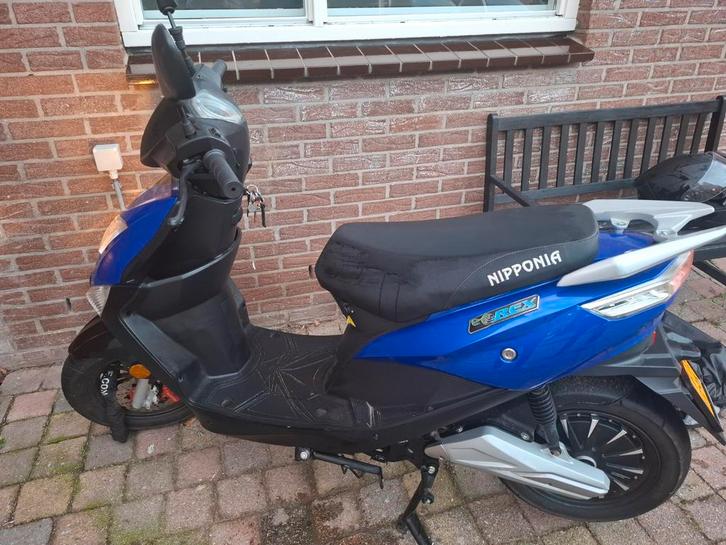 Nipponia E-Rex Elektrische Scooter - Blauw, Fietsen en Brommers, Snorfietsen en Snorscooters, Zo goed als nieuw, Overige merken