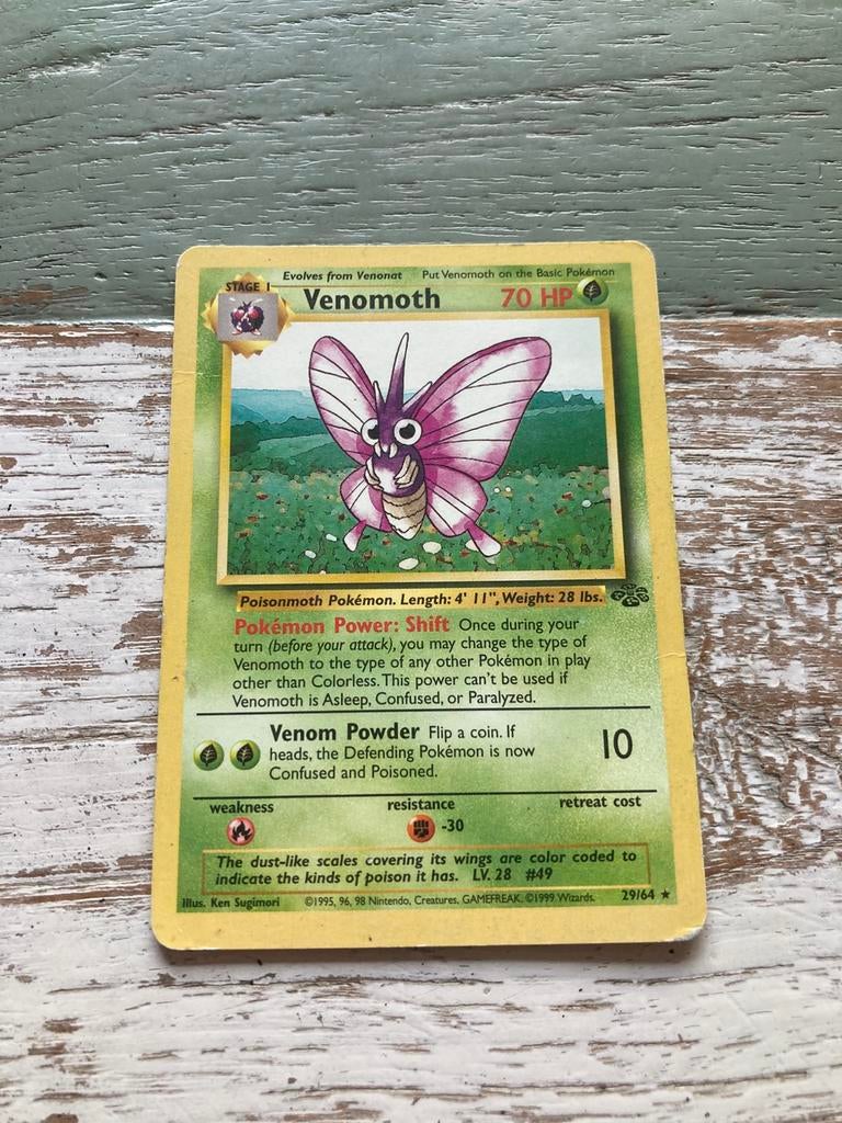 Pokemon kaart Venomoth, Ophalen of Verzenden, Zo goed als nieuw