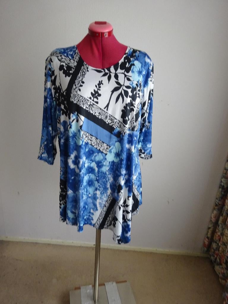 Magna tuniek mt 48/50, Verzenden, Zo goed als nieuw, Zwart, Blouse of Tuniek