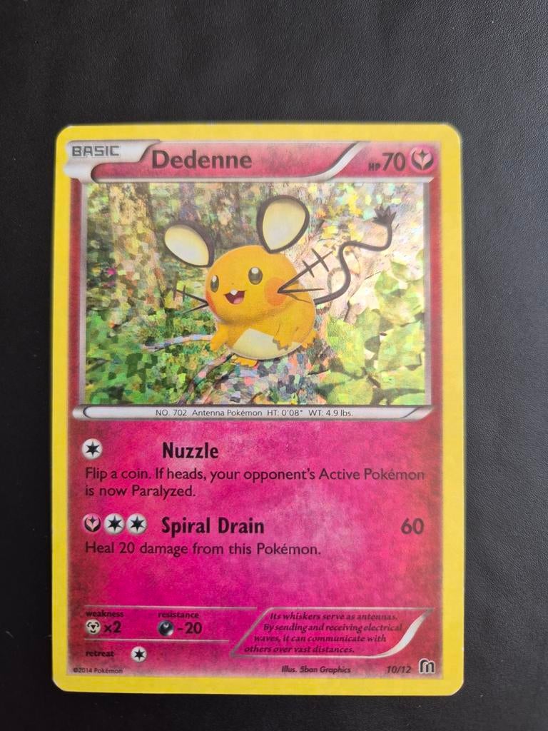 Dedenne Holo Pokémon Kaart - Vaste Prijs, Ophalen of Verzenden, Zo goed als nieuw, Losse kaart