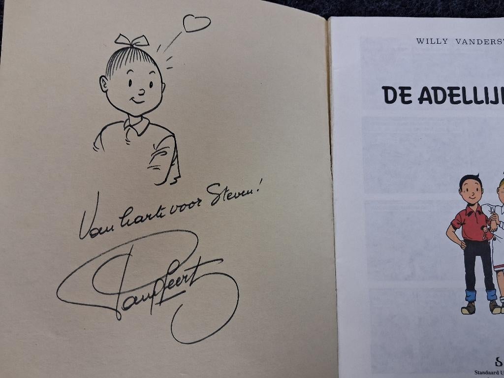 Suske en Wiske album gesigneerd met tekening, Boeken, Complete serie of reeks, Ophalen, Zo goed als nieuw, Willy Vandersteen / Paul Geerts
