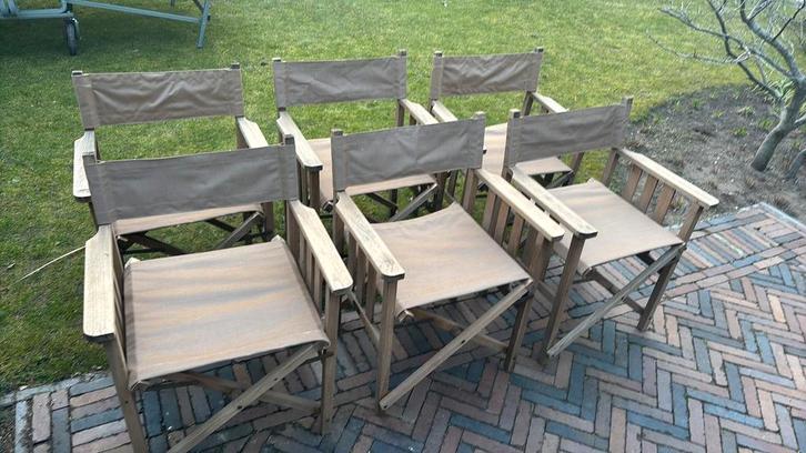 Barlow Tyrie regisseursstoel, Tuin en Terras, Tuinstoelen, Gebruikt, Teakhout, Inklapbaar, Ophalen