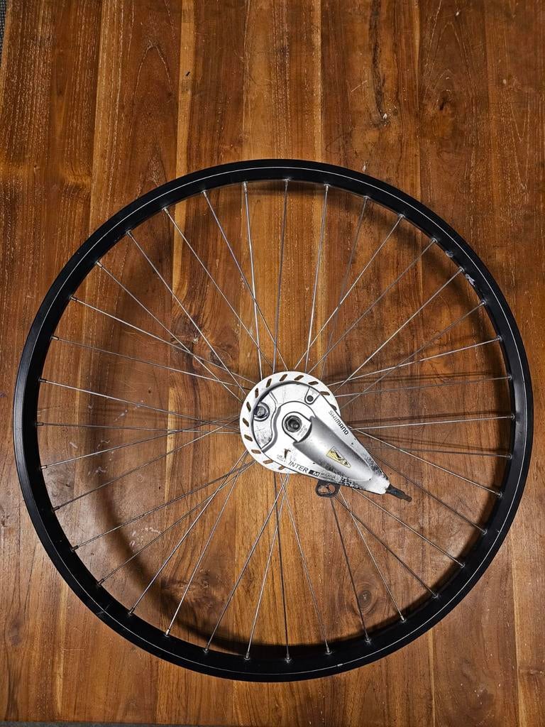 Shimano 28 inch velg met trommelrem, Fietsen en Brommers, Fietsonderdelen, Wiel, Gebruikt, Ophalen of Verzenden, Aluminium