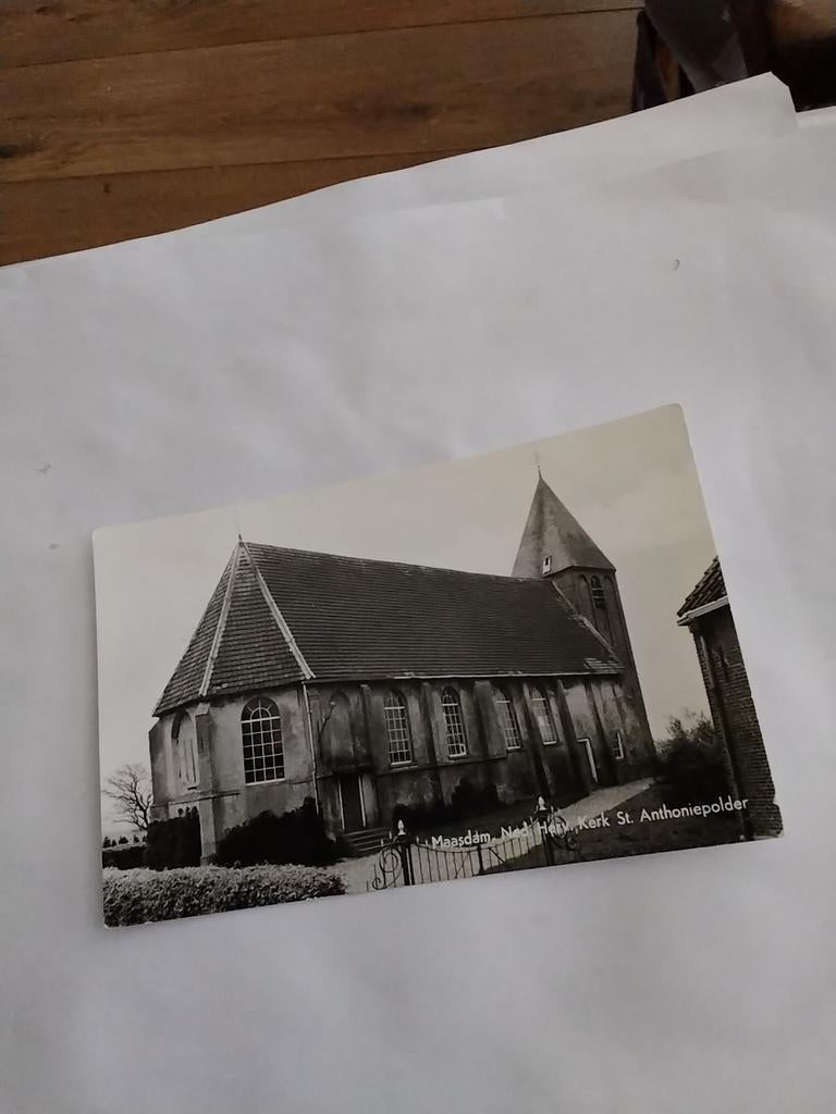 MAASDAM. NED.HERV.KERK  ST.ANTHONIEPOLDER, Verzamelen, Ansichtkaarten | Nederland, Ophalen of Verzenden, 1960 tot 1980