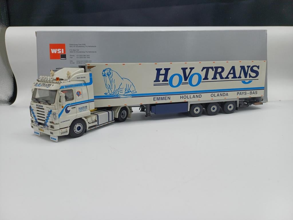 WSI Scania 143 streamline Hovotrans, Hobby en Vrije tijd, Modelauto's | 1:50, Ophalen of Verzenden, Zo goed als nieuw, Bus of Vrachtwagen