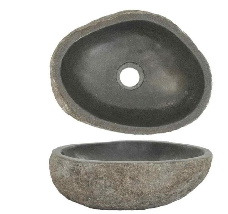 NIEUW | Wasbak wastafel waskom riviersteen ovaal! GRTS BEZOR, Huis en Inrichting, Badkamer | Badtextiel en Accessoires, Nieuw