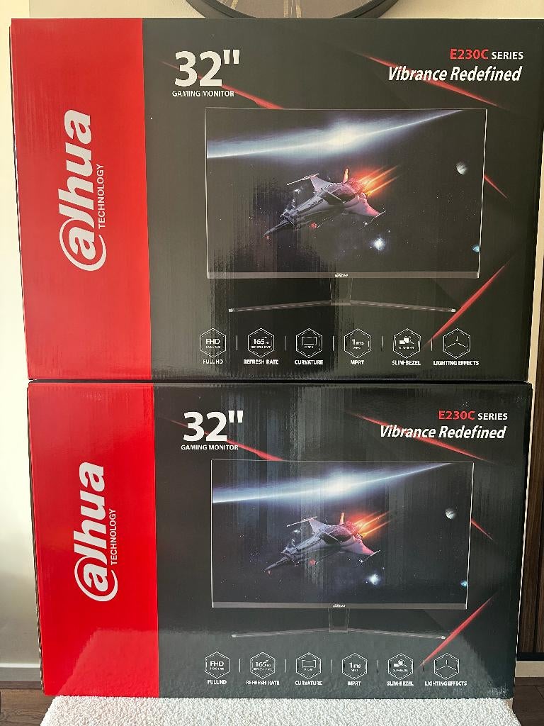 2x Nieuw Curved Gaming Monitors | 32” | 165Hz | Full HD, Computers en Software, Monitoren, Gaming, Curved, VA, Nieuw
