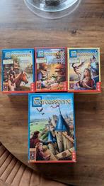 Carcassonne basisspel + eerste 3 uitbreidingen, Een of twee spelers, Ophalen of Verzenden, Zo goed als nieuw, 999 Games