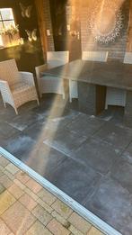 Tafel en 6 stoelen, Tuin en Terras, Ophalen, Gebruikt, Eettafel, 6 zitplaatsen