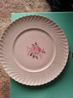 Vintage bord met rozenmotief, Ophalen of Verzenden