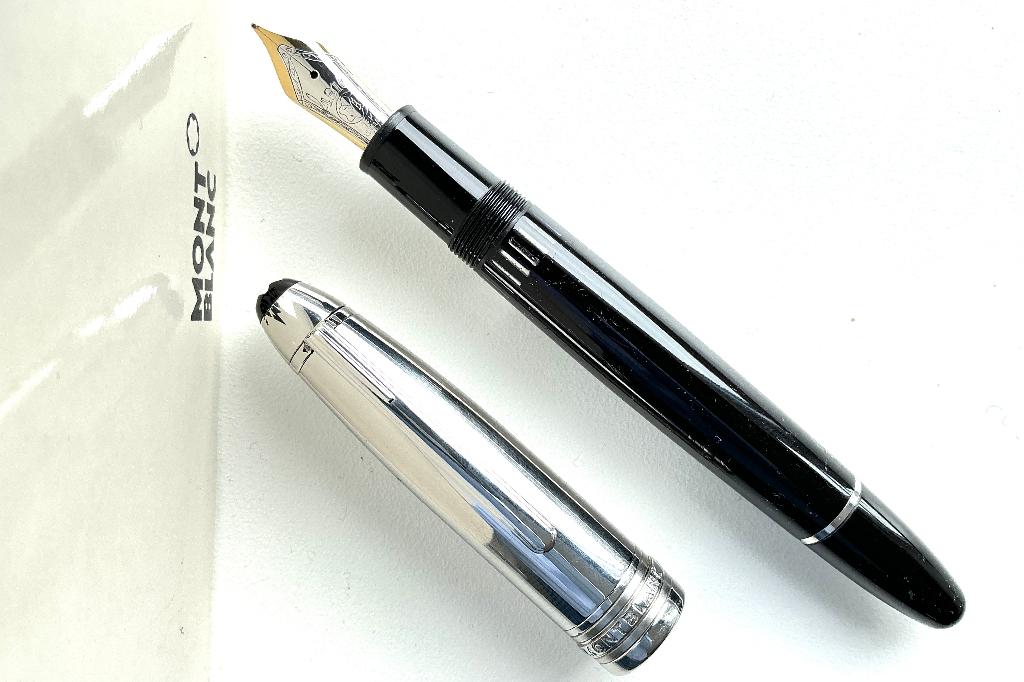 Montblanc Vulpen Meisterstück LeGrand Doué Stainless Steel M, Ophalen of Verzenden, Zo goed als nieuw, Vulpen, Mont Blanc