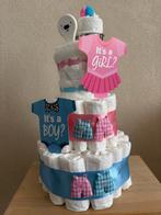 Luiertaart Jongen of Meisje - Gender Reveal Cadeau, Ophalen of Verzenden, Nieuw, Kraamcadeau