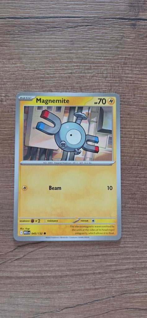 Pokémon kaart Magnemite 045/132, Ophalen of Verzenden, Zo goed als nieuw