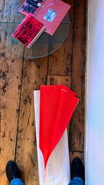 Rood nep leer 2 x 1,40 meter, Ophalen of Verzenden, Zo goed als nieuw