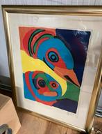 Karel Appel kleurenlitho, gesigneerd Appel -71, Antiek en Kunst, Kunst | Litho's en Zeefdrukken, Ophalen of Verzenden