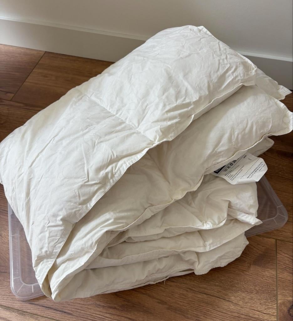 Duvet IKEA FJÄLLARNIKA 140*200, Ophalen, Eenpersoons, Wit, Nieuw