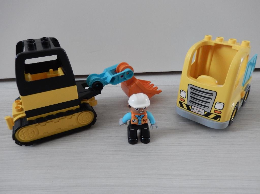 Lego Duplo 10931 Truck & Graafmachine met rupsbanden, Ophalen of Verzenden, Zo goed als nieuw, Complete set, Duplo