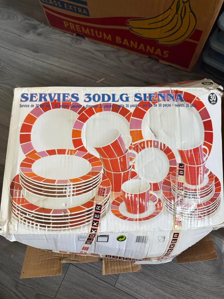 Servies 30-delig Sienna nieuw, Gebruikt, Keramiek, Ophalen of Verzenden, Overige stijlen