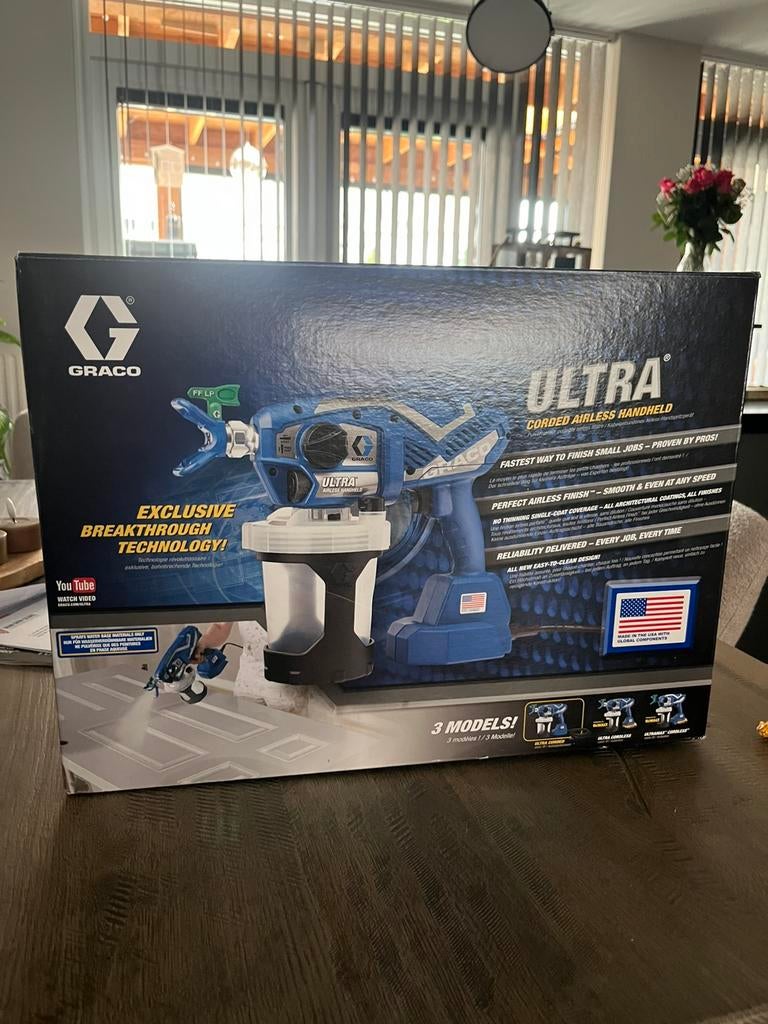 Graco ultra corded  airless handheld, Ophalen, Zo goed als nieuw, Verfspuit of Verfpomp