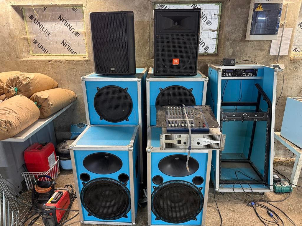 Complete PA-set: American Audio, Yamaha, Ibiza Sound, Ophalen of Verzenden, Gebruikt, 1000 watt of meer, P.A.