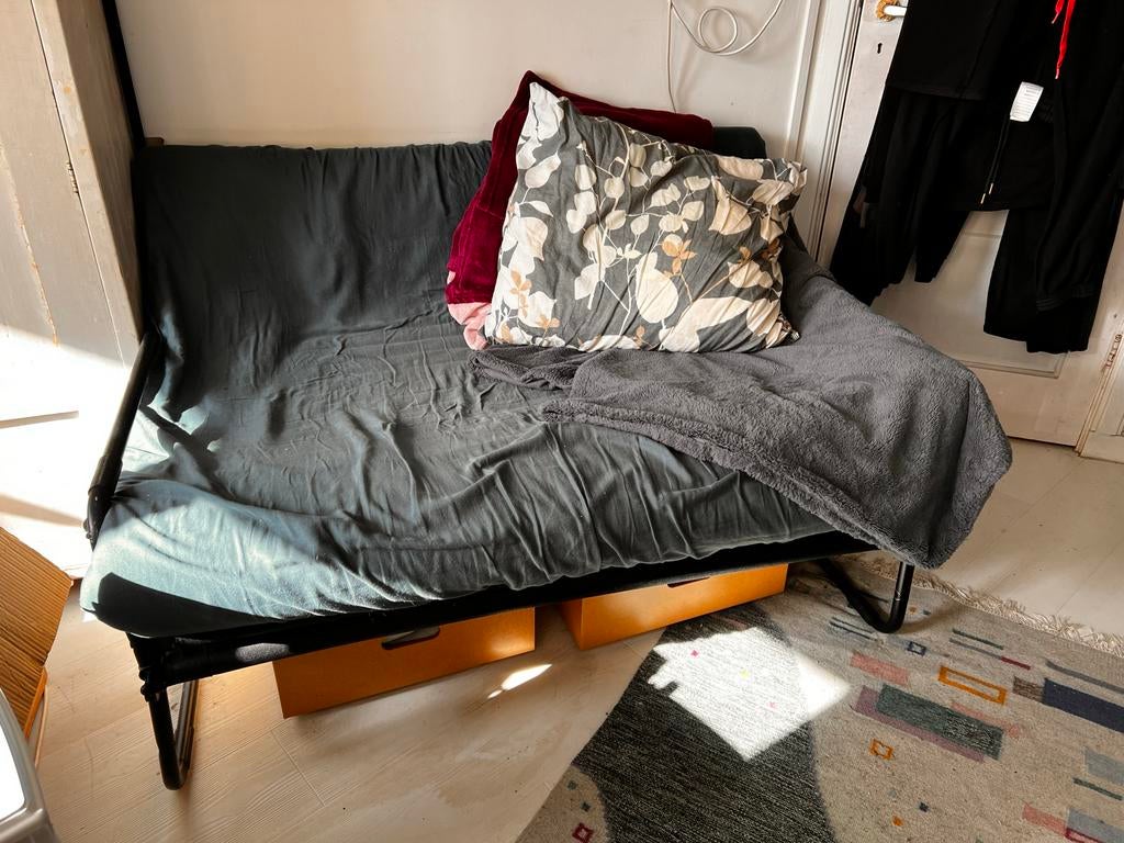 IKEA Hammarn slaapbank - gratis, topper €30,-, Ophalen, Gebruikt, Tweepersoons, 120 cm