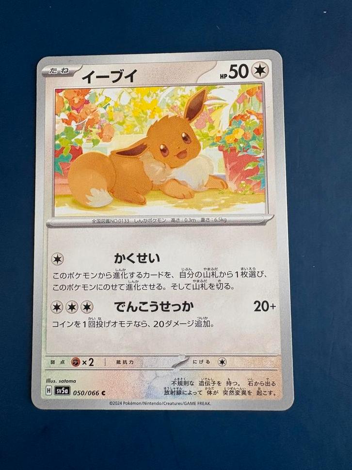 Pokemon Eevee 050 066 Japans, Hobby en Vrije tijd, Verzamelkaartspellen | Pokémon, Zo goed als nieuw, Ophalen of Verzenden