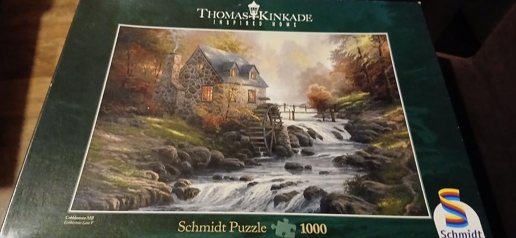 Thomas Kinkade; Cobblestone Mill, Ophalen, 500 t/m 1500 stukjes, Zo goed als nieuw