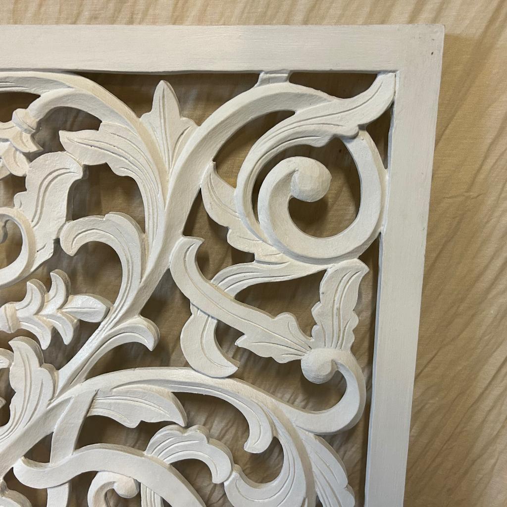 Wandpaneel - Raampaneel 120 x 120 cm - wit - TTM Wonen, TTM Wonen, Meubels – (Perzische) Tapijten en Woonaccessoires, Taag 63, 2491 CS, Den Haag (Forepark)