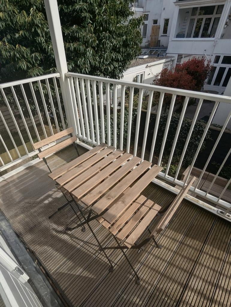 Ikea Tarno tafel met 2 stoelen, Tuin en Terras, Tuintafels, Ophalen of Verzenden, Gebruikt, Rechthoekig, Hout