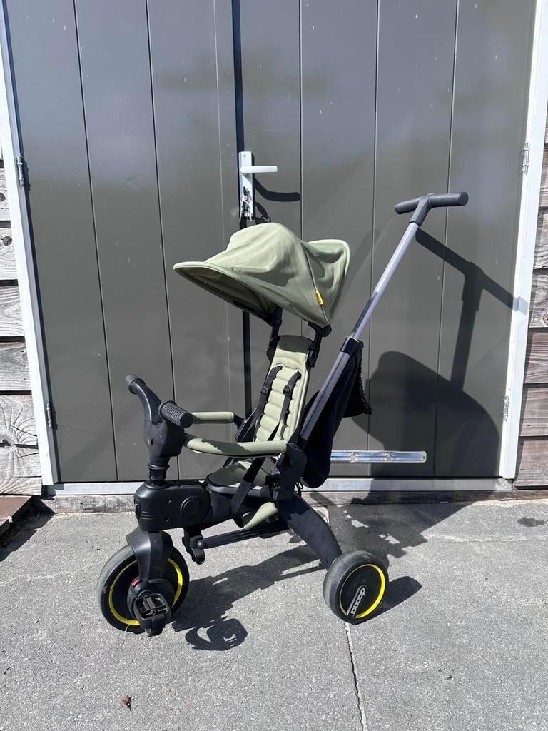 Driewieler Doona Liki Trike S3 Desert Green, Ophalen, Zo goed als nieuw, Duwstang