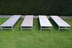 Lounge bedden - 4 stuks, Ophalen, Gebruikt, Aluminium, Verstelbaar