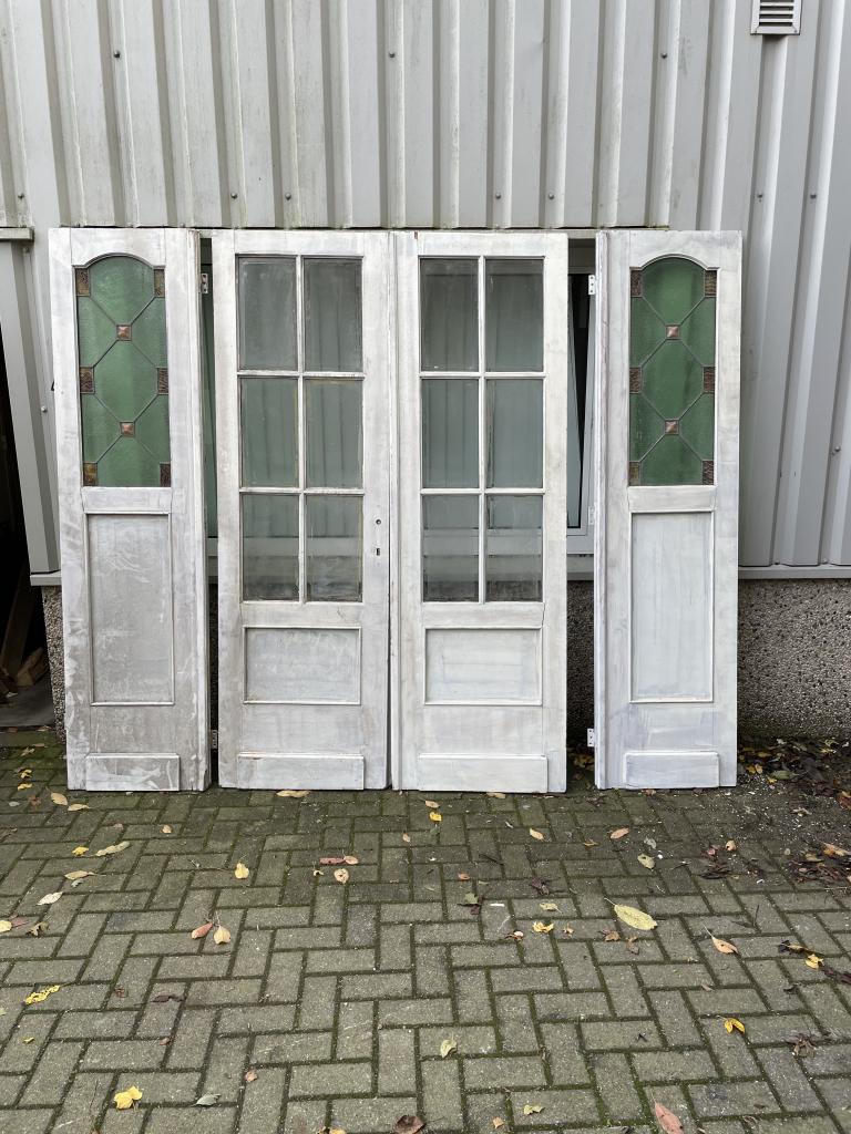Prachtige ensuitedeuren met glas in lood en geslepen glas, La belle porte, Jurgen.hoogenboezem@gmail.com, Binnendeur, Zo goed als nieuw