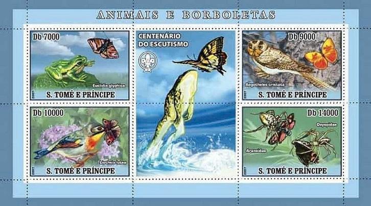 69 veiling van 27-28 en 01 mrt. Sao Tomé, Postzegels en Munten, Postzegels | Thematische zegels, Postfris, Dier of Natuur, Ophalen of Verzenden