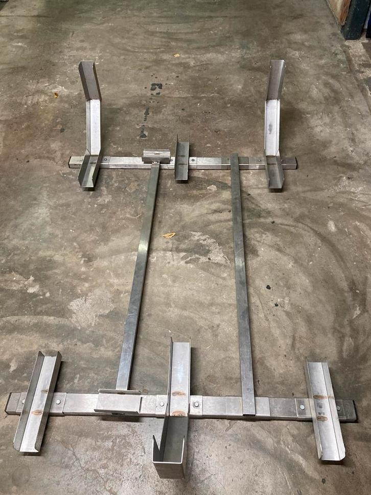 RVS Demontabel Fietsenrek voor in Bestelbus, Auto diversen, Fietsendragers, Gebruikt, 3 fietsen of meer, Ophalen